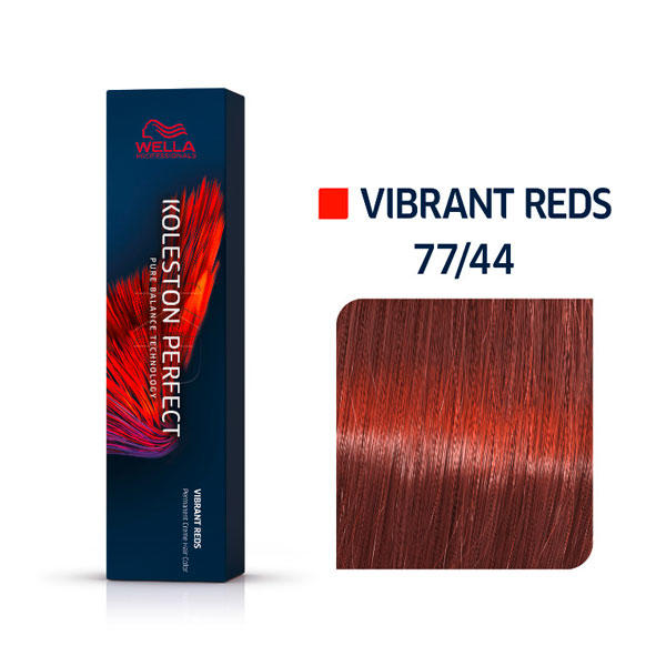 Wella Koleston Perfect Vibrant Reds 77/44 Medium Blonde Intense Red Intensive, 60 ml - 1