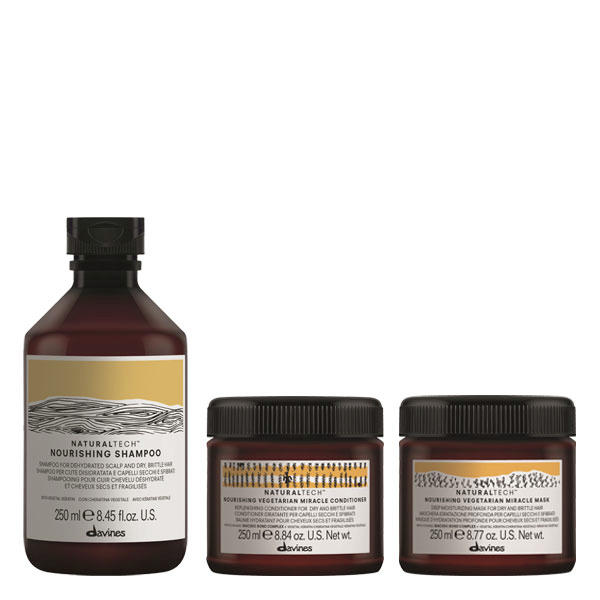 Davines Naturaltech Nourishing Set (Shampoo 250 ml + Conditioner 250 ml + Maske 250 ml)  - 1