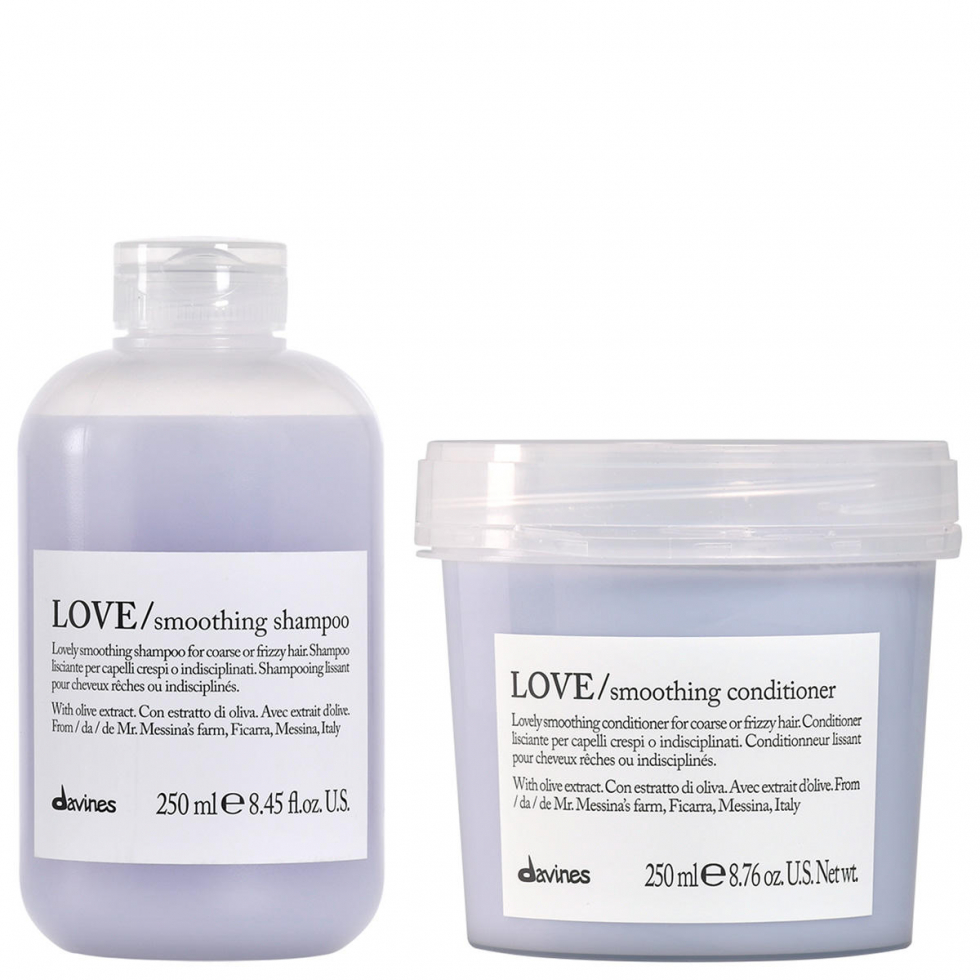 Davines Essential Haircare Love Smooth Set (Shampoo 250 ml + Conditioner 250 ml)  - 1
