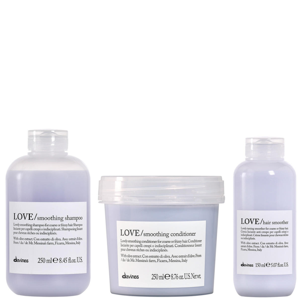 Davines Essential Haircare Love Smooth Set (Shampoo 250 ml + Condiotioner 250 ml + Hair Smoother 150 ml)  - 1