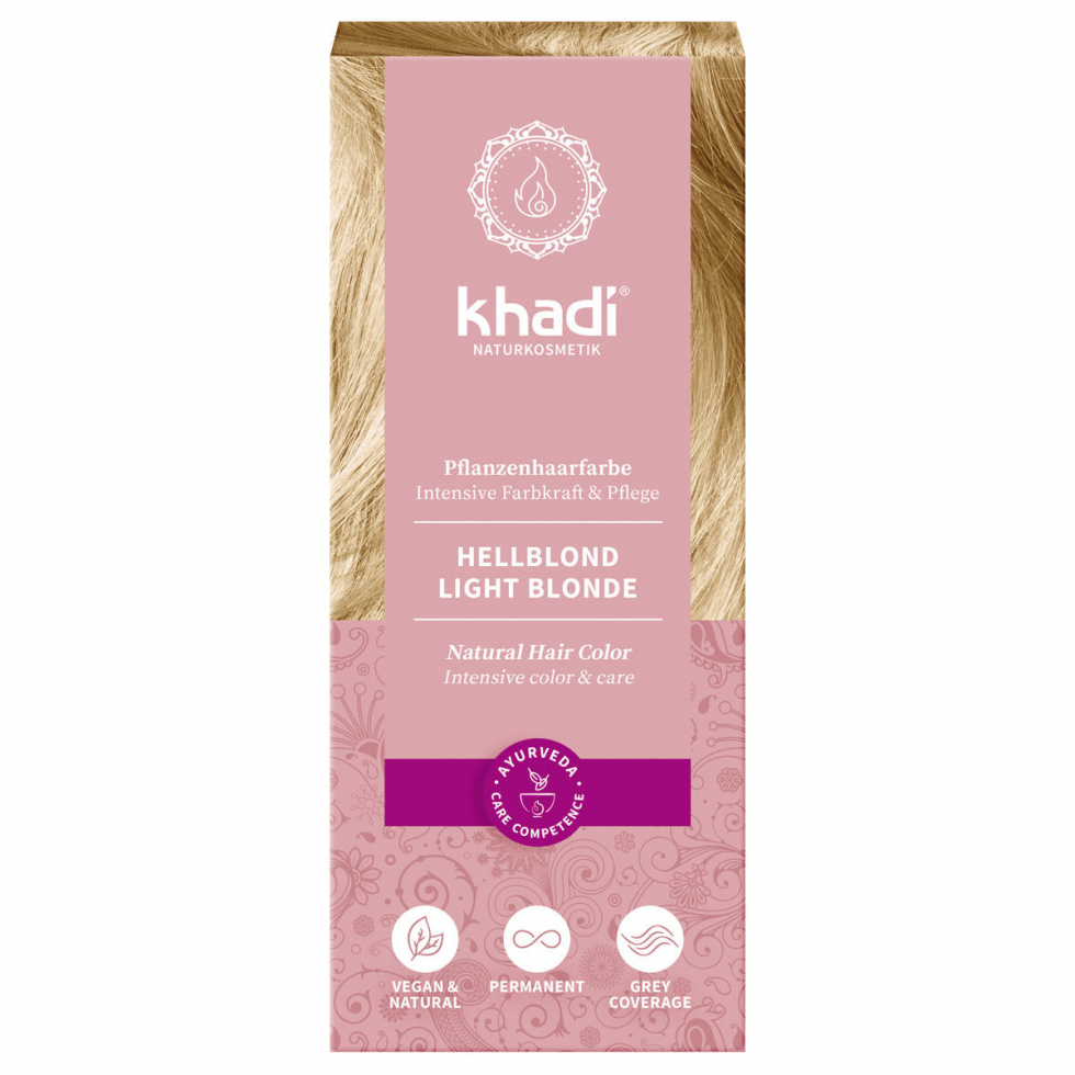 khadi Couleur de cheveux à base de plantes blond clair 100 g - 1