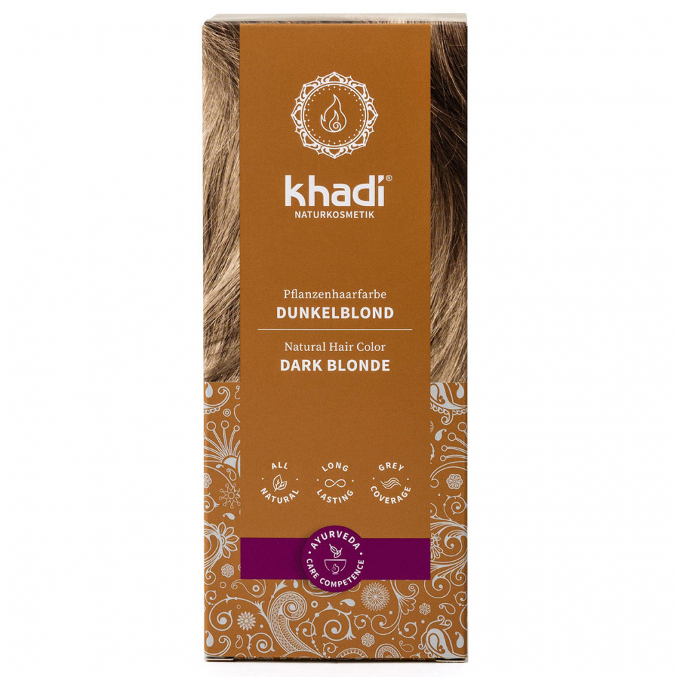khadi Couleur de cheveux à base de plantes blond foncé 100 g - 1