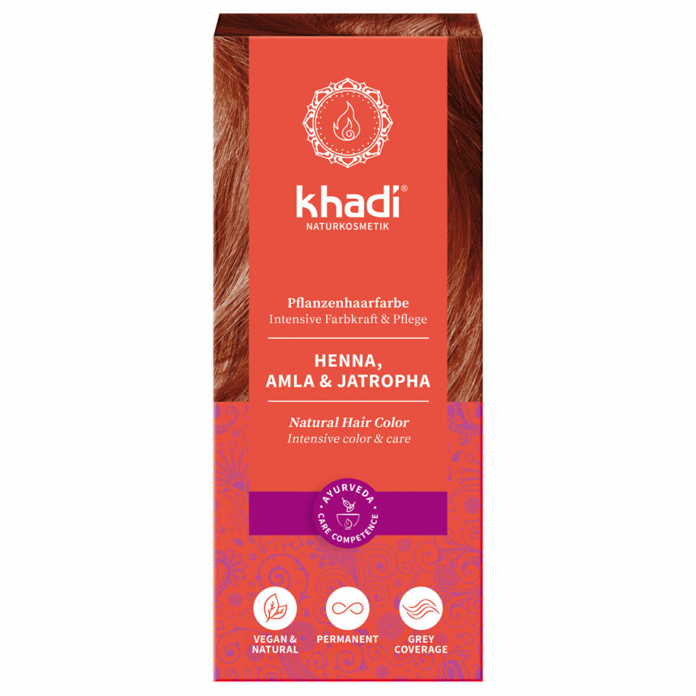 khadi Tintes para el cabello a base de plantas Amla y Jatropha 100 g - 1