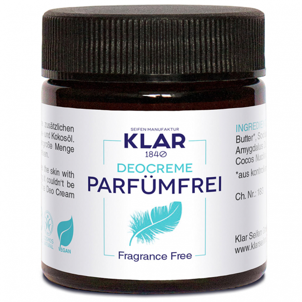 KLAR Deodorant cream fragrance free 30 ml - 1