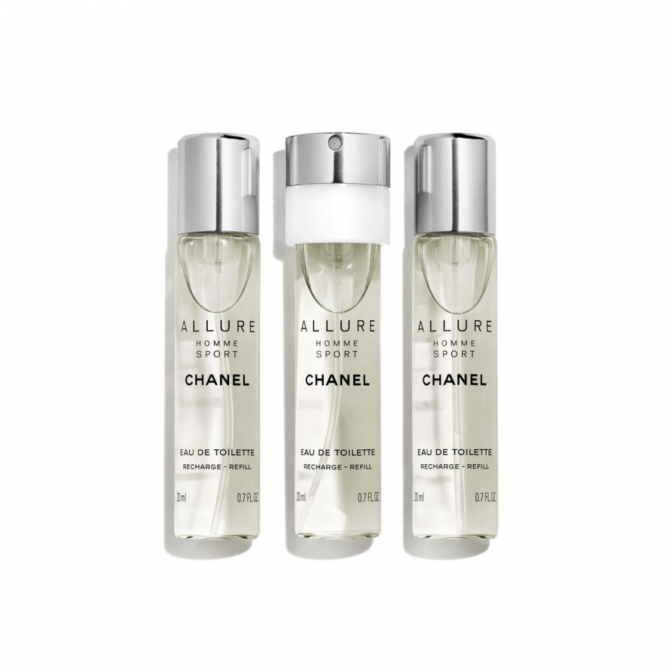 CHANEL ALLURE HOMME SPORT EAU DE TOILETTE NACHFÜLLBARES TWIST AND SPRAY REFILL, 3 x 20 ml - 1