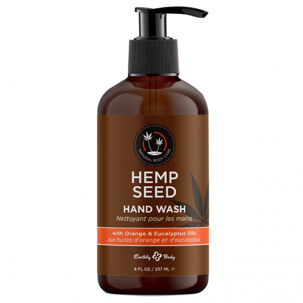 Earthly Body Hemp Seed Hand Wash Orange & Eucalyptus Oils 237 ml - 1