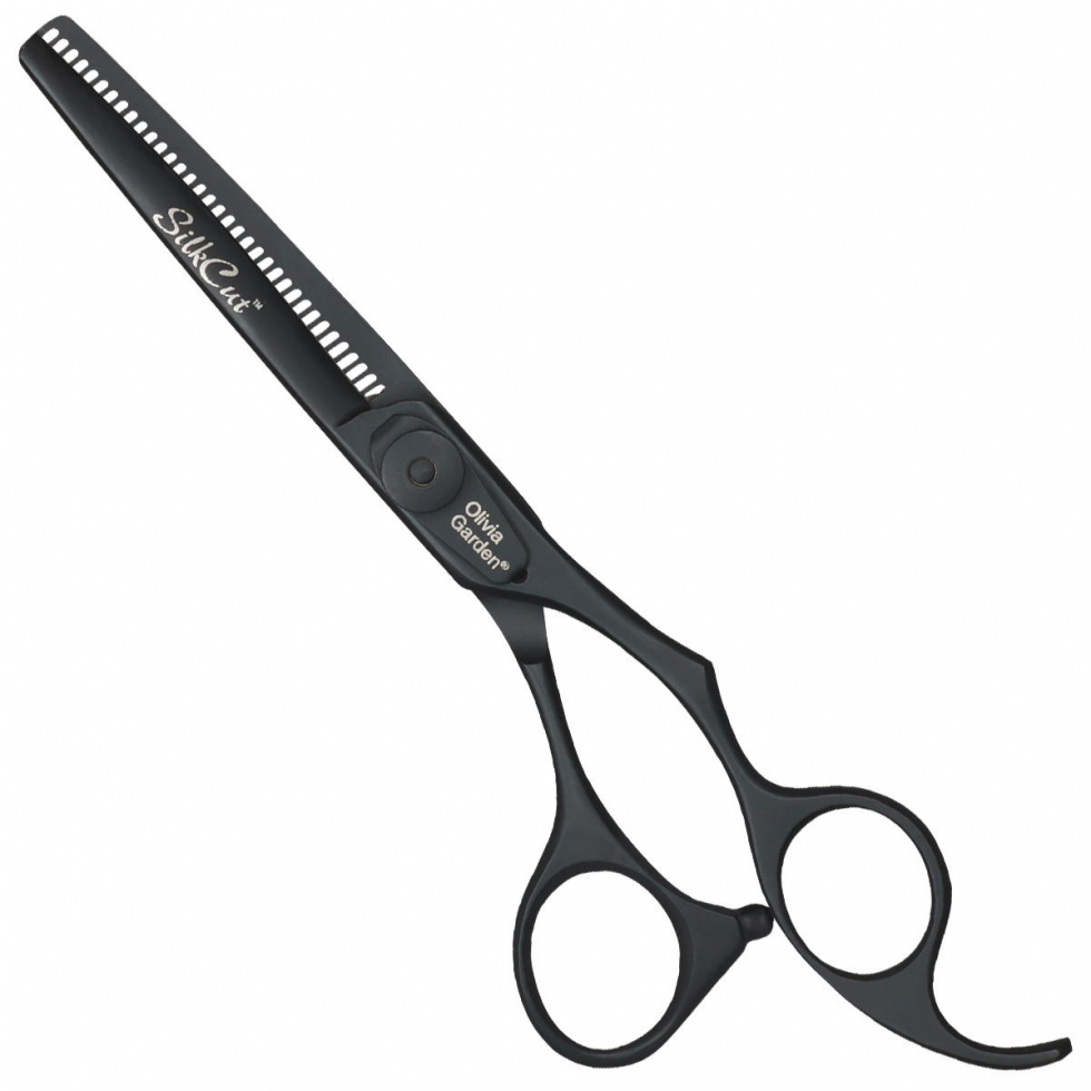 Olivia Garden SilkCut Matt Black Modellierschere 6" - 1