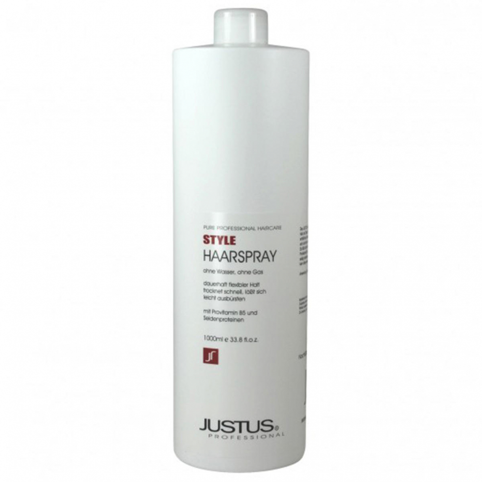 Justus Professional Haarspray ohne Wasser, ohne Treibgas - Nachfüllflasche 1 Liter - 1