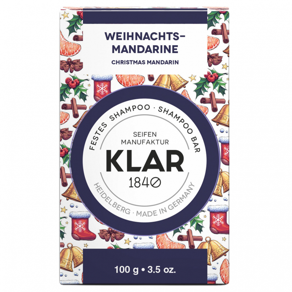 KLAR Festes Shampoo Weihnachtsmandarine 100 g - 1