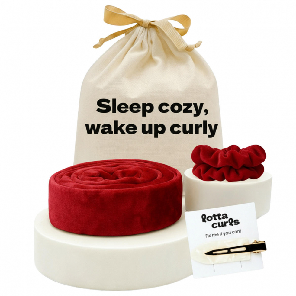 lotta curls Lockenband Set Bordeaux Red  - 1
