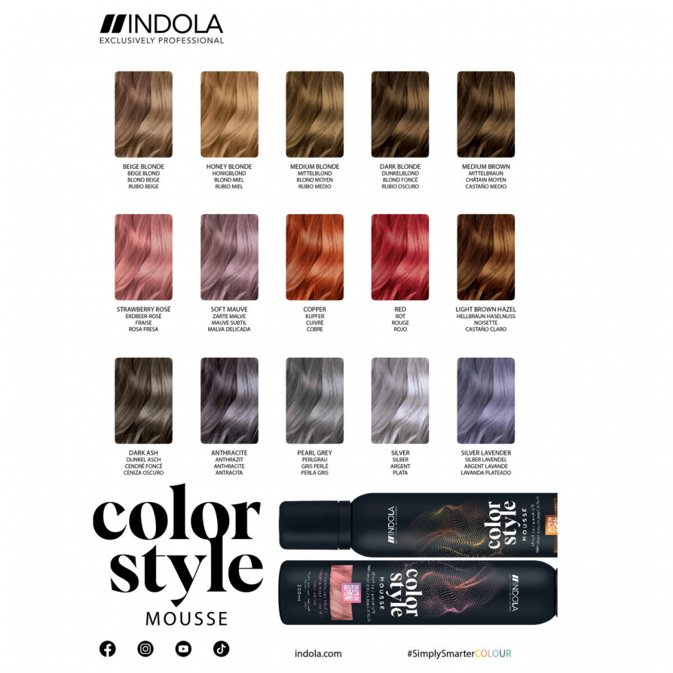 Indola Profession Color Style Mousse Carte couleur  - 1