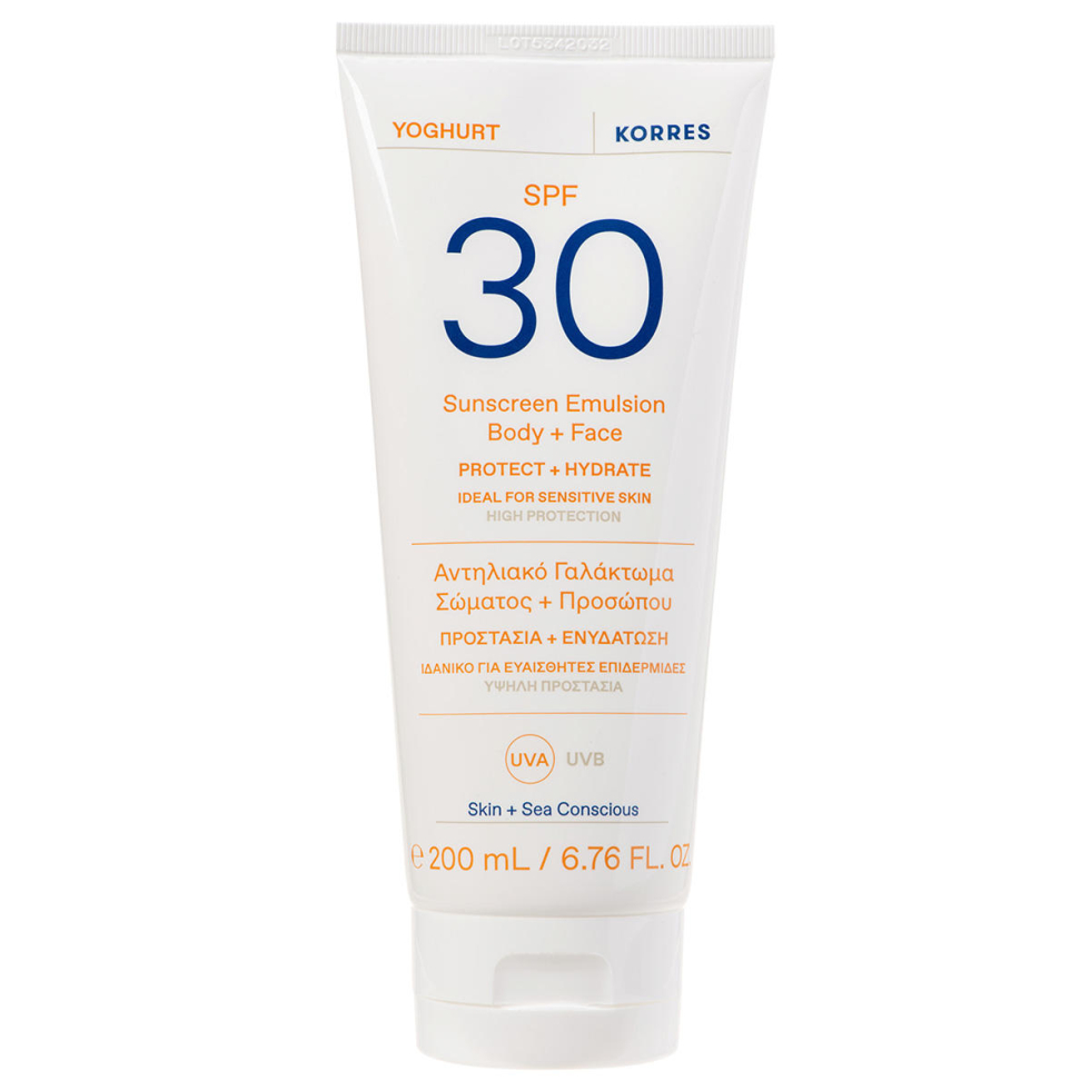 KORRES Yoghurt Sunscreen Emulsion Body + Face SPF 30 200 ml - 1
