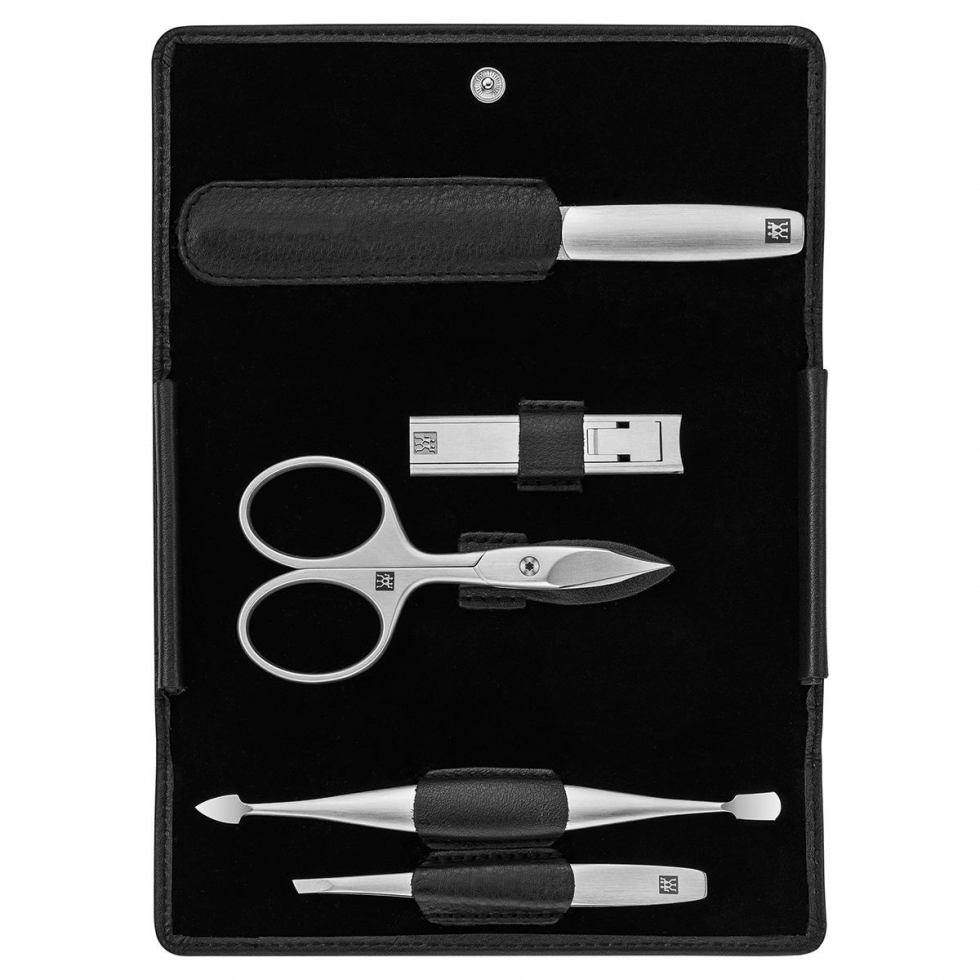 ZWILLING Estuche de manicura premium de 5 piezas en negro  - 1