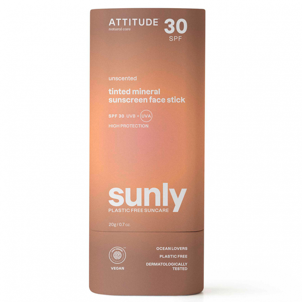 Attitude Sunly Tinted Face Stick Unscented SPF 30 20 g - 1