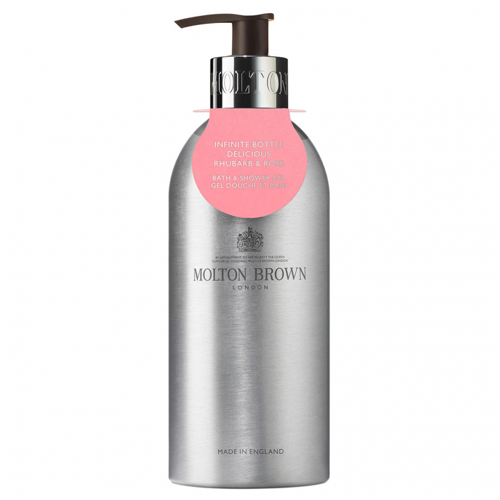 MOLTON BROWN Delicious Rhubarb & Rose Infinite Bottle Gel de bain et de douche 400 ml - 1