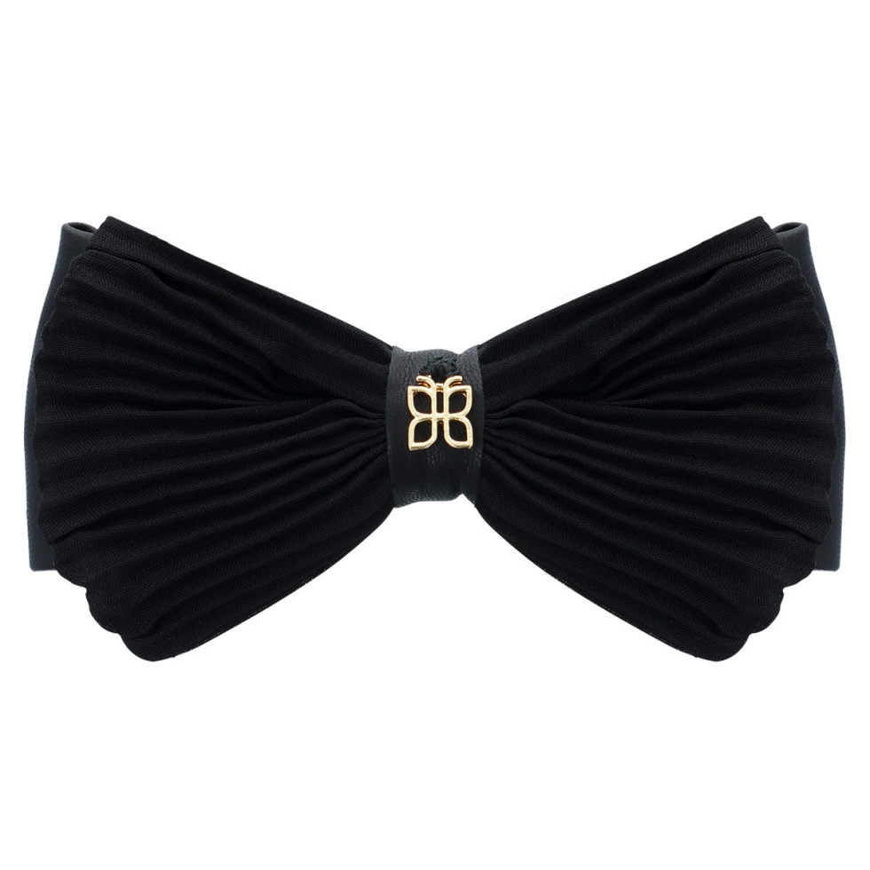 PARSA Beauty Patentspange mit Schleife Schwarz  - 1