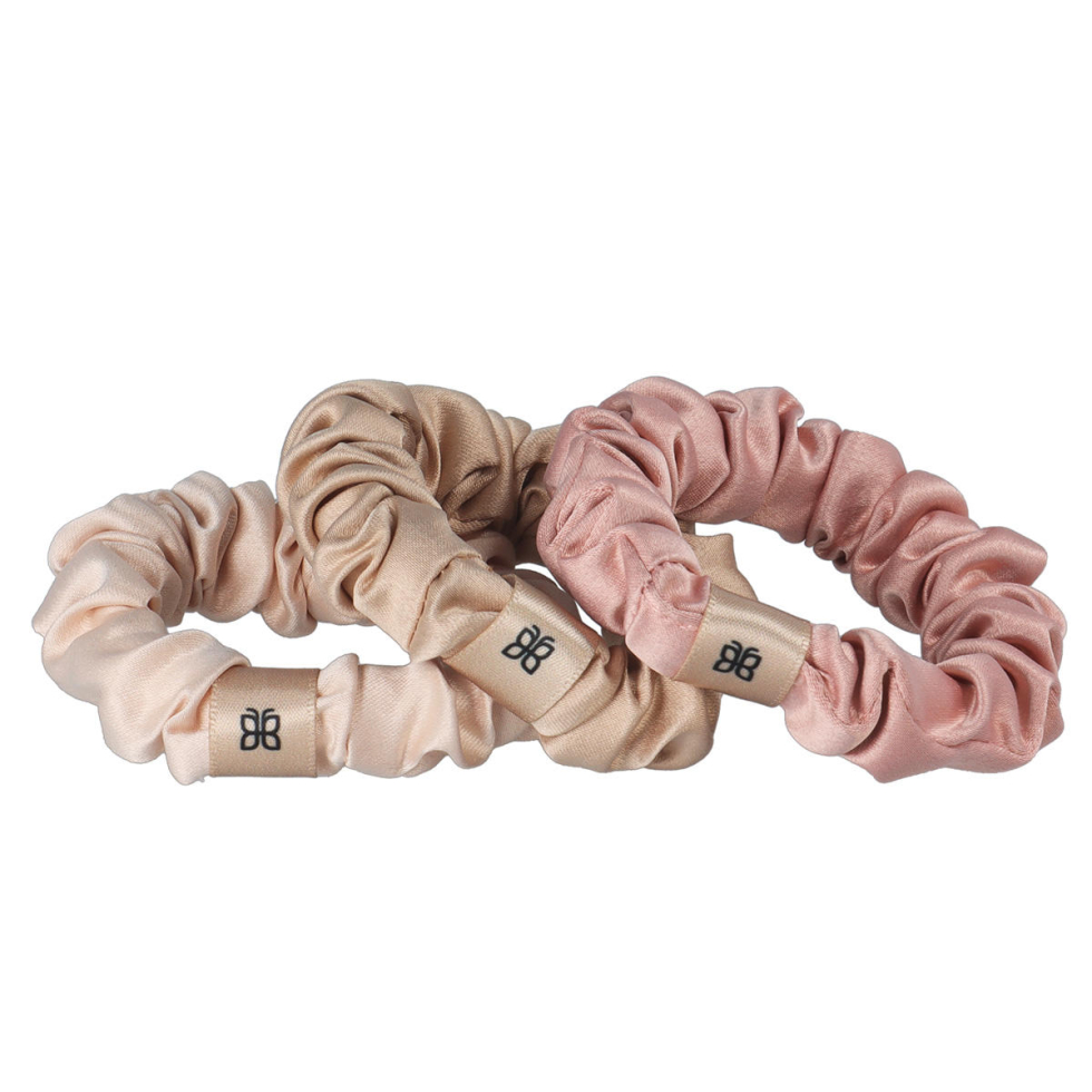 PARSA Beauty Scrunchie-Set mehrfarbig satiniert 3 Stück - 1