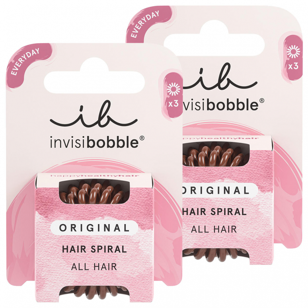 invisibobble Haargummis Set (braun) 6 Stück - 1