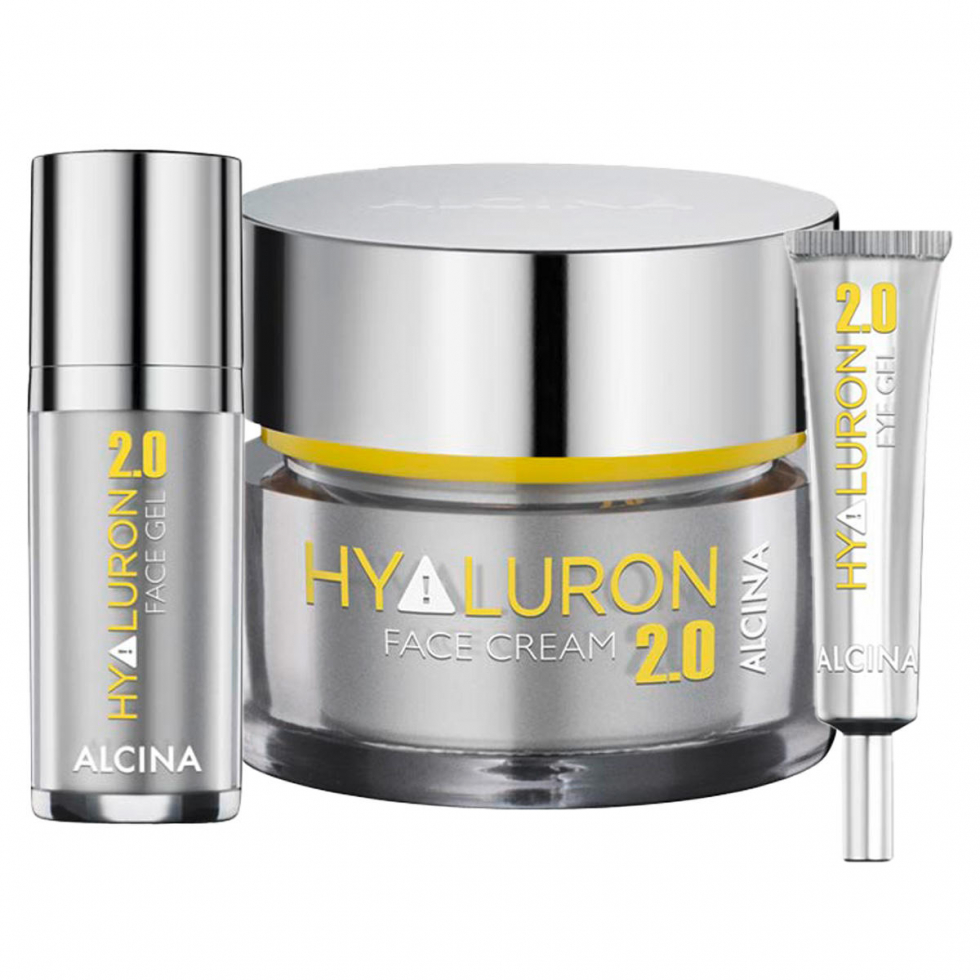 Alcina Hyaluron 2.0 Set (crème pour le visage + gel pour les yeux + gel pour le visage)  - 1