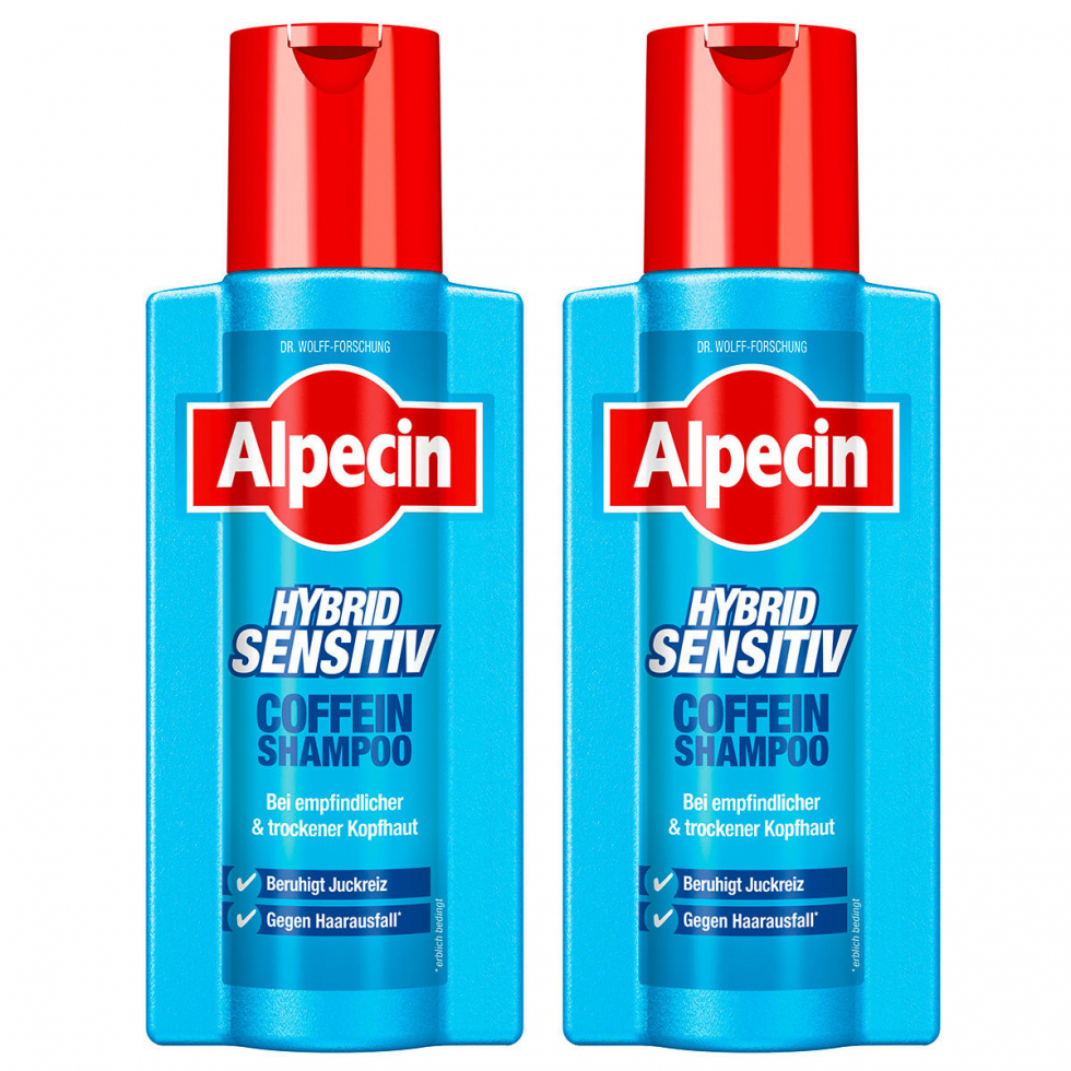 Alpecin Hybrid Sensitiv Coffein Shampoo Duo 500 ml - 1