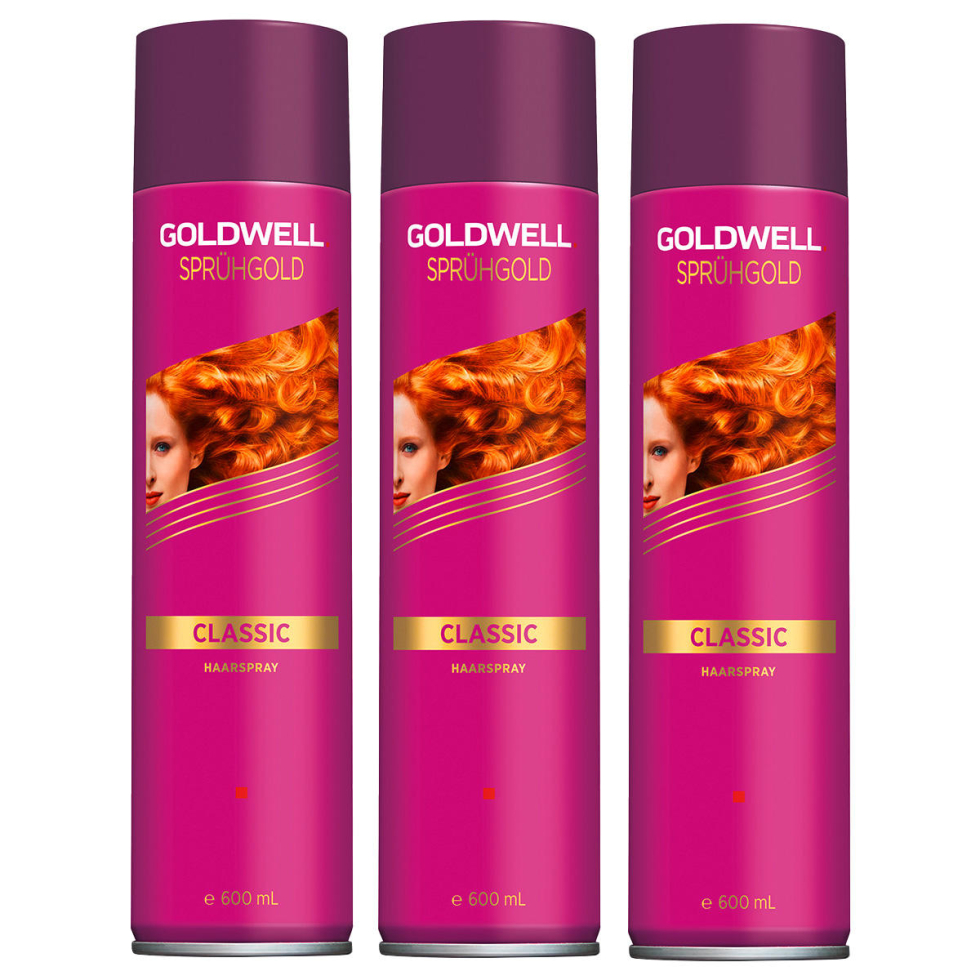 Goldwell Sprühgold Classic Haarspray 3er Set Maxi 3 x 600 ml - 1