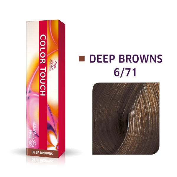 Wella Color Touch Deep Browns 6/71 Dunkelblond Braun Asch - 1