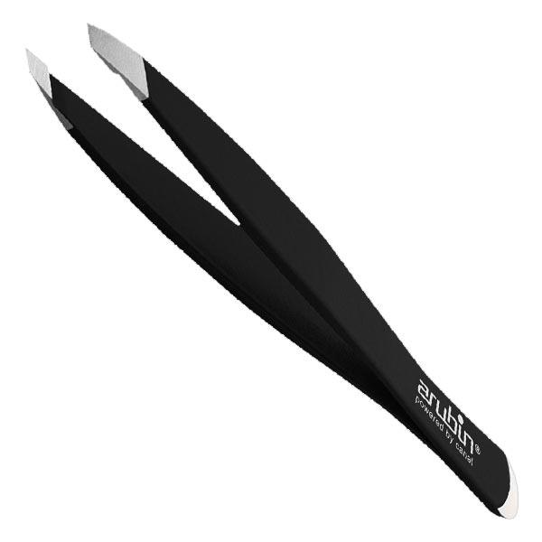 Canal Tweezers oblique with cuticle pusher Black - 1