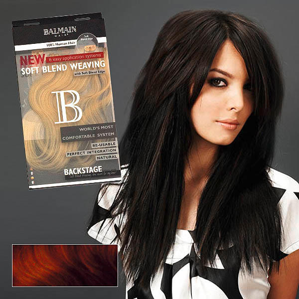 Balmain Soft Blend Weaving Extensions 40 cm 133/33 Dark Copper Blond/Light Chestnut Brown - 1