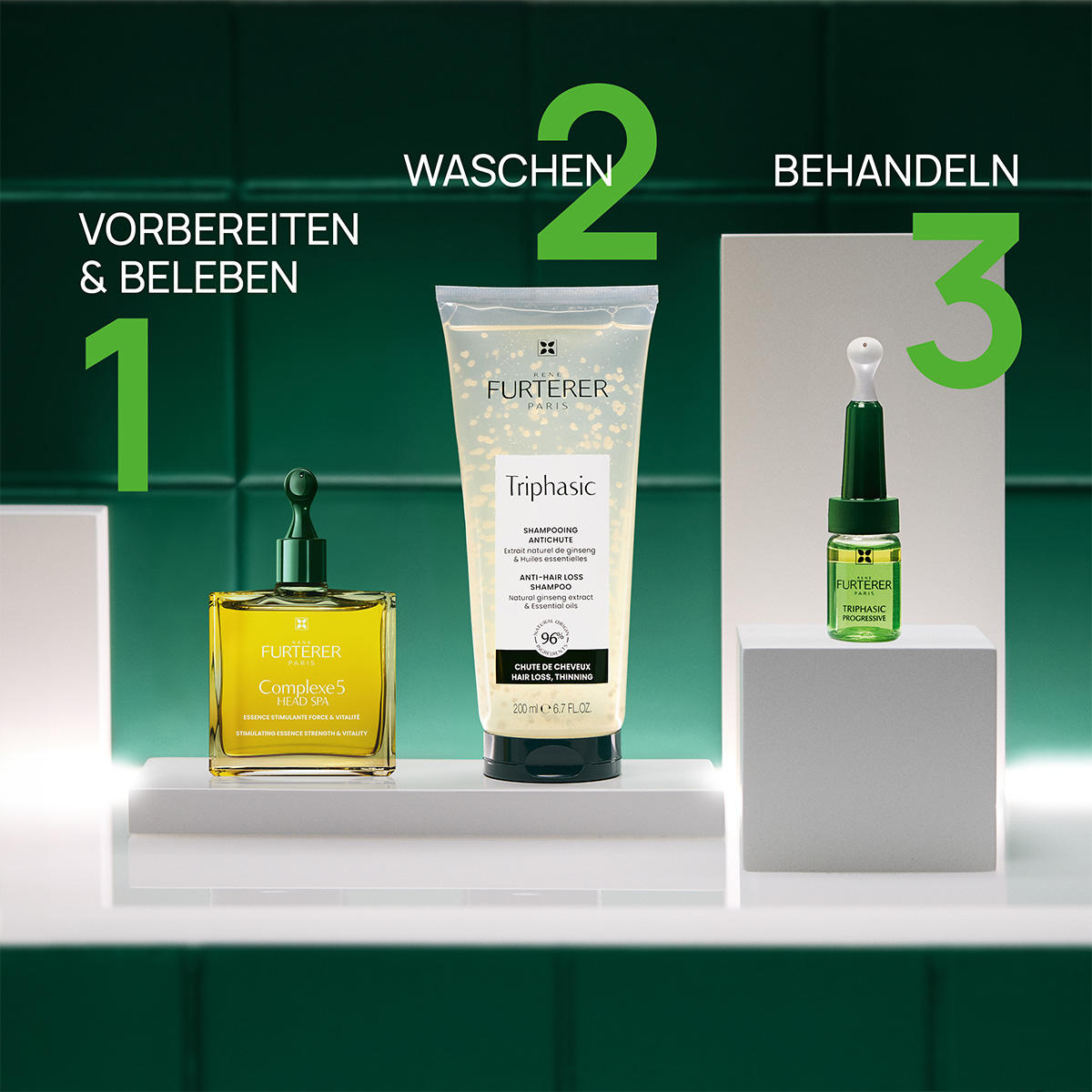 René Furterer Triphasic Progressive Kur bei progressivem  Haarausfall 16 x 5,5 ml - 10