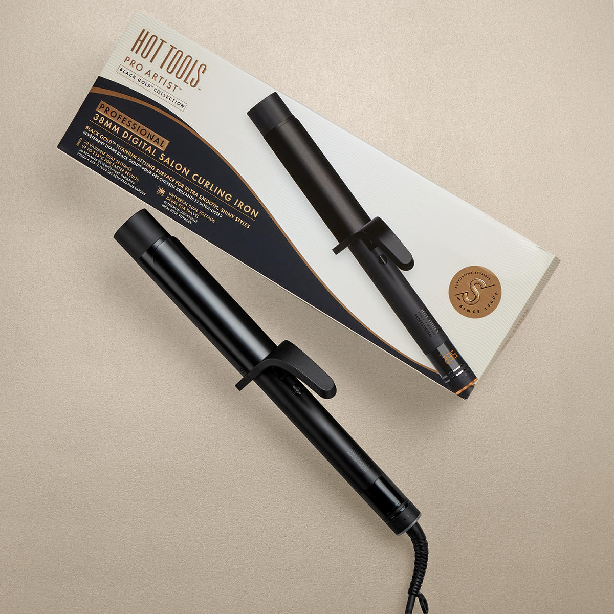 Hot Tools Black Gold Collection Digital Curling Iron 38 mm - 10