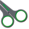 Basler Hair scissors Young Line 5½", Green Offset Handles - 2