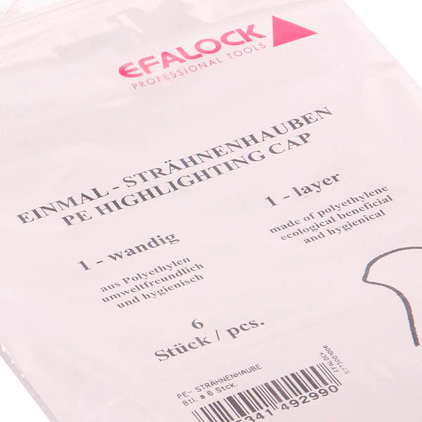 Efalock Bonnets à mèches à usage unique lisse, 6 pièces par paquet - 2