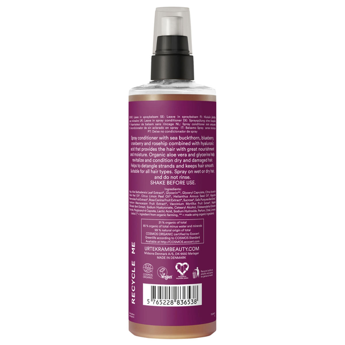 URTEKRAM Nordic Berries Sea buckthorn & Blueberry Spray Conditioner 250 ml - 2