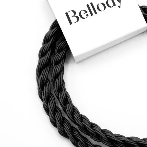 Bellody Original Hair Ties Classic Black 4 pcs - 2