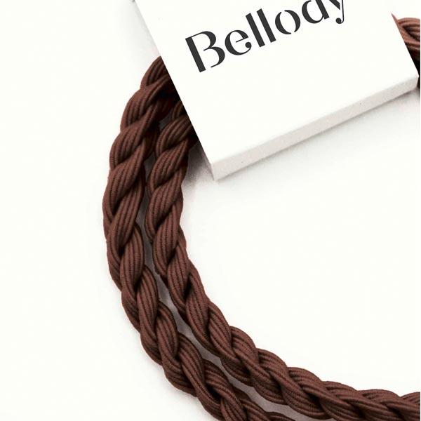Bellody Original Hair Ties Mocha Brown 4 pcs - 2
