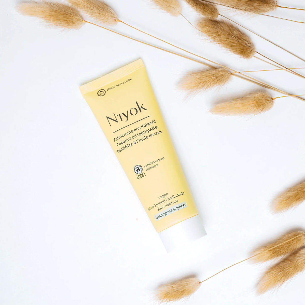 Niyok Zahncreme aus Kokosöl - Zitronengras & Ingwer 75 ml - 2