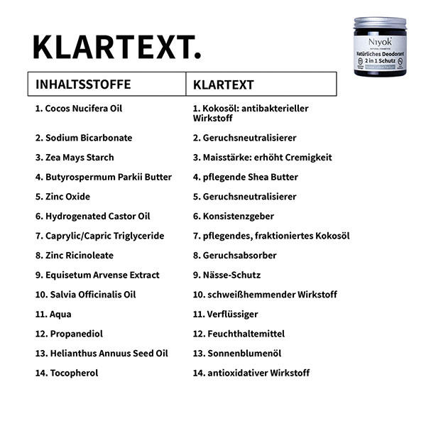 Niyok Crema desodorante antitranspirante 2 en 1 - coco | sin perfume 40 ml - 2