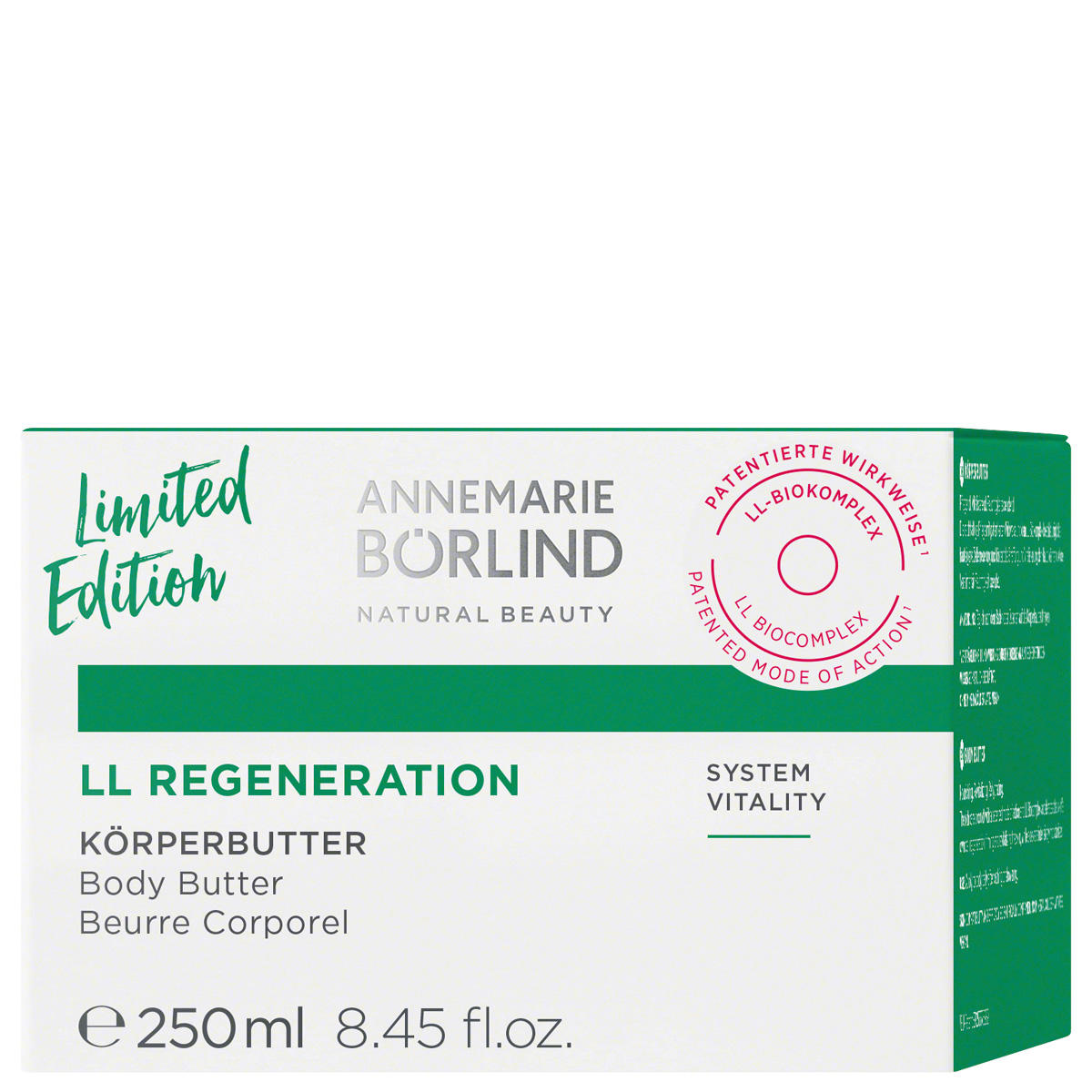 ANNEMARIE BÖRLIND LL REGENERATION SYSTEM VITALITY Beurre Corporel Revitalisant Limited Edition 250 ml - 2