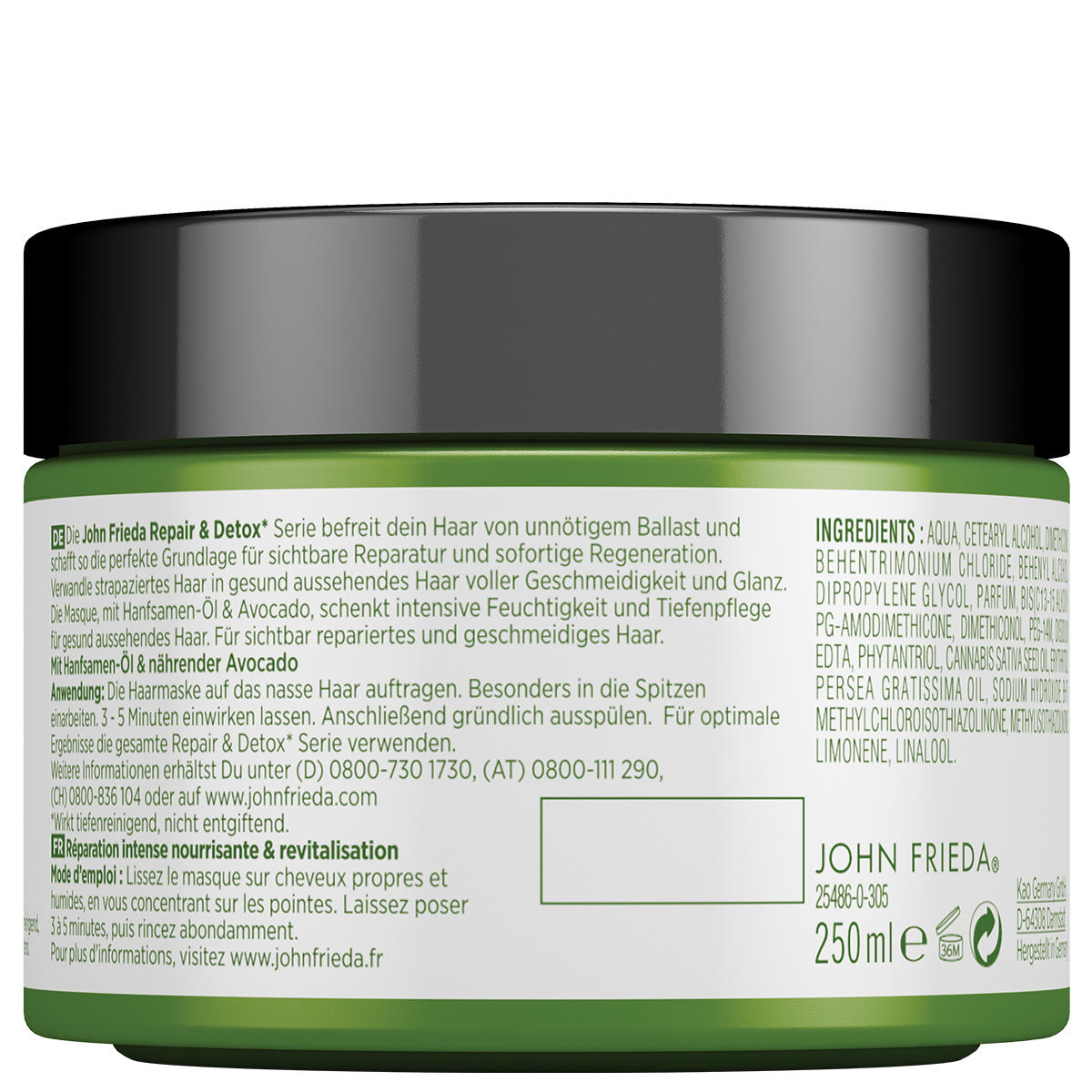 JOHN FRIEDA Deep Cleanse & Repair Masque 250 ml - 2