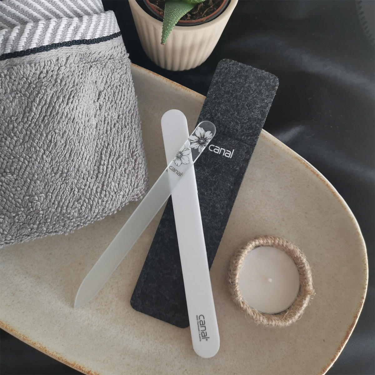 Canal Nagelpflegeset mit Glasfeile und Polierfeile  - 2