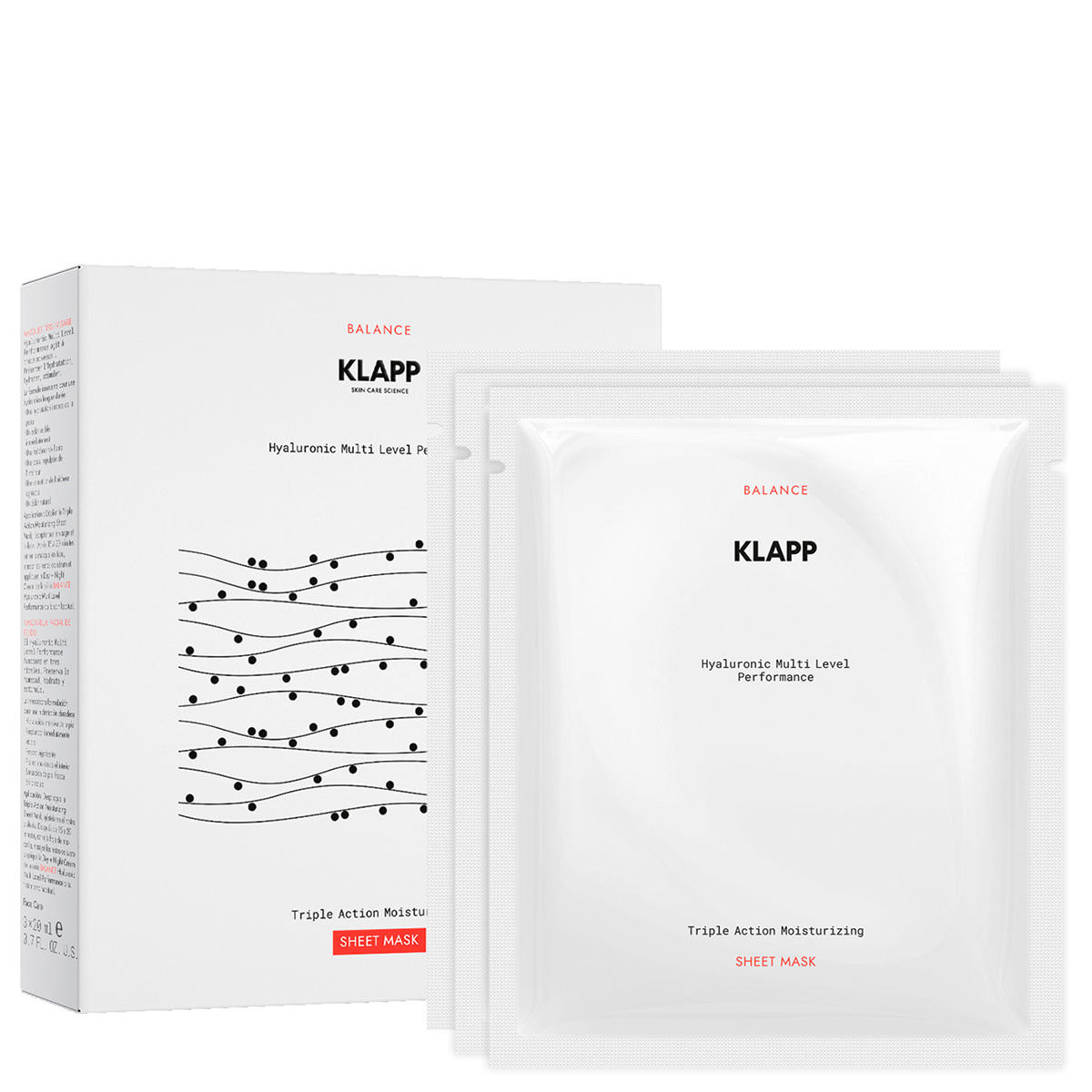 KLAPP Hyaluronic Multi Level Performance Triple Action Moisturizing Sheet Mask Pro Packung 3 Stück - 2