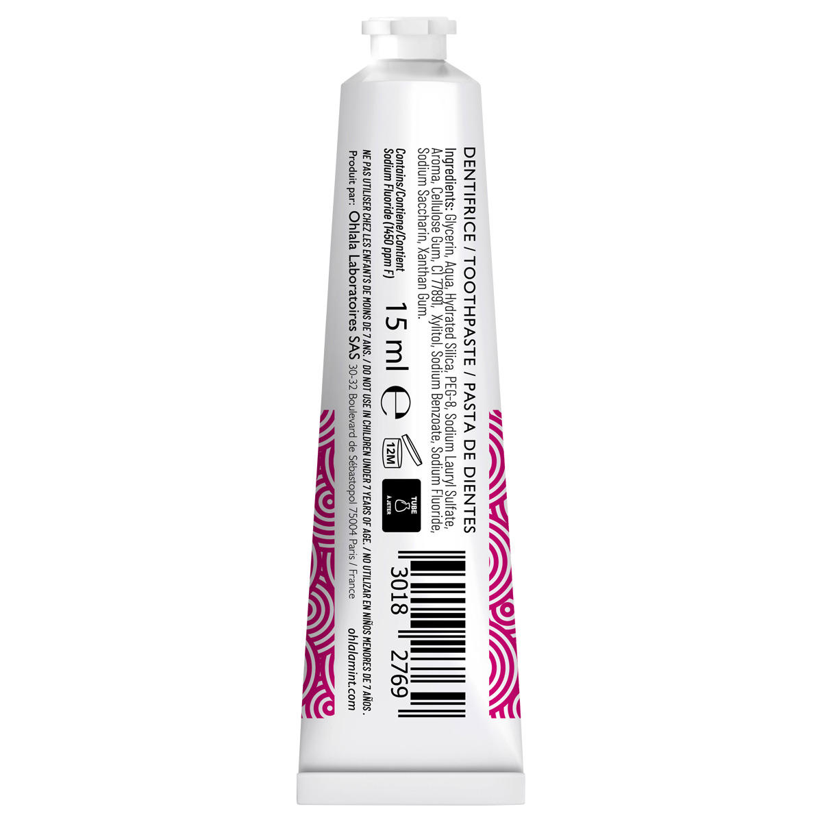 Ohlalá Toothpaste Raspberry Mint 15 ml - 2