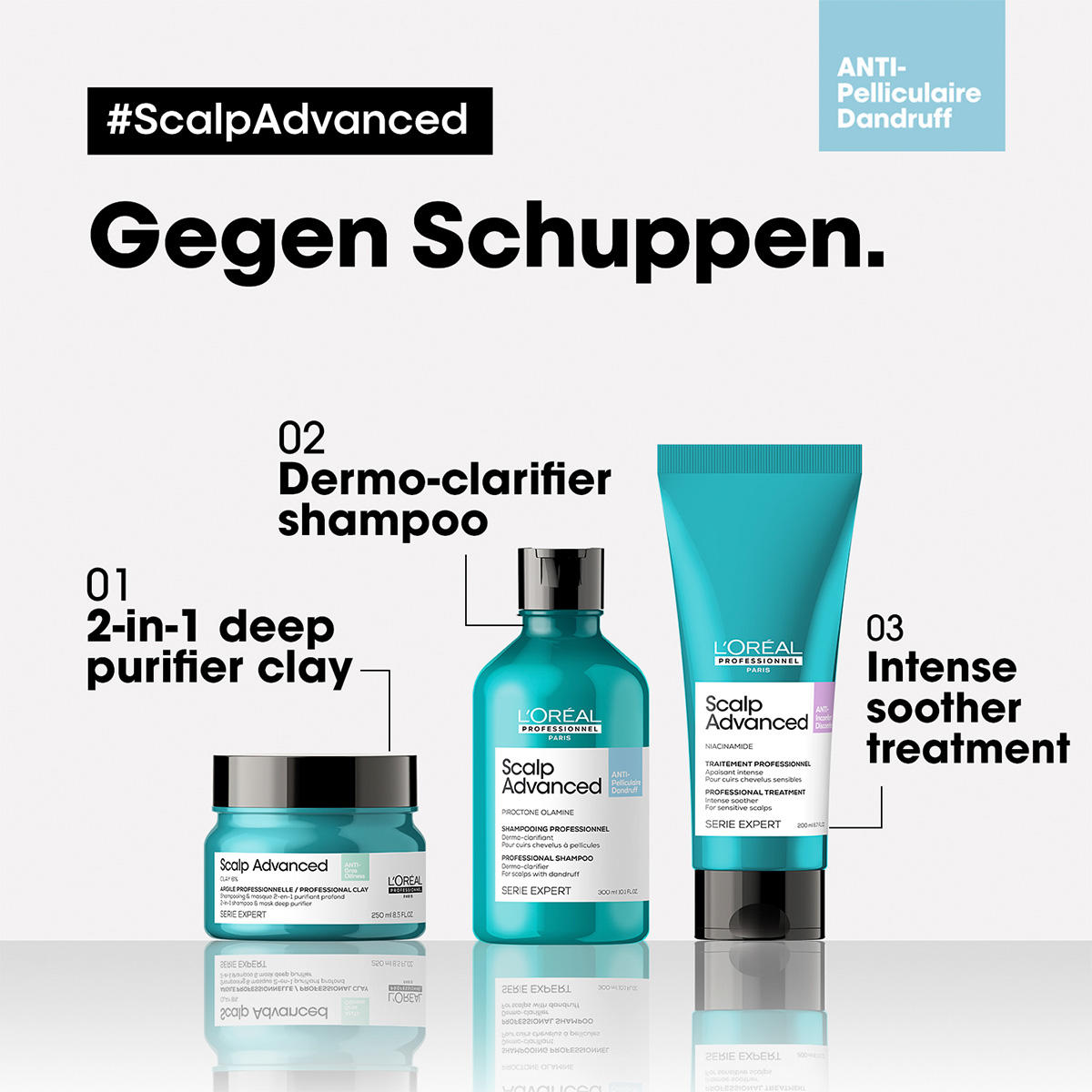 L'Oréal Professionnel Paris Serie Expert Scalp Advanced Anti-Dandruff Dermo-Clarifier Shampoo 300 ml - 2