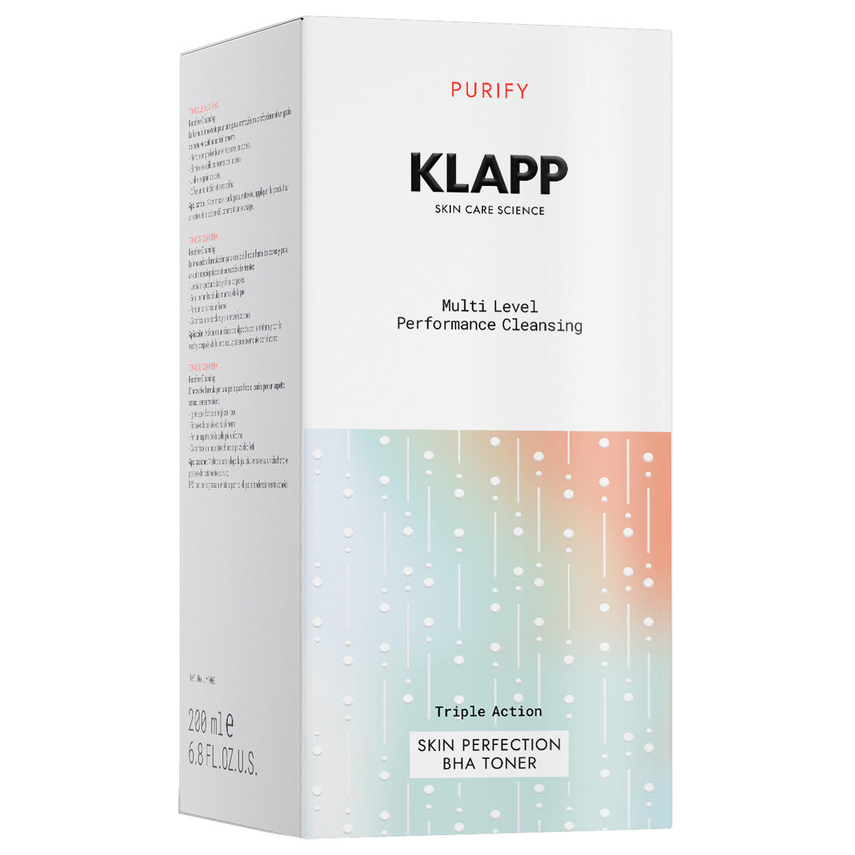 KLAPP Multi Level Performance Cleansing Triple Action SKIN PERFECTION BHA TONER 200 ml - 2