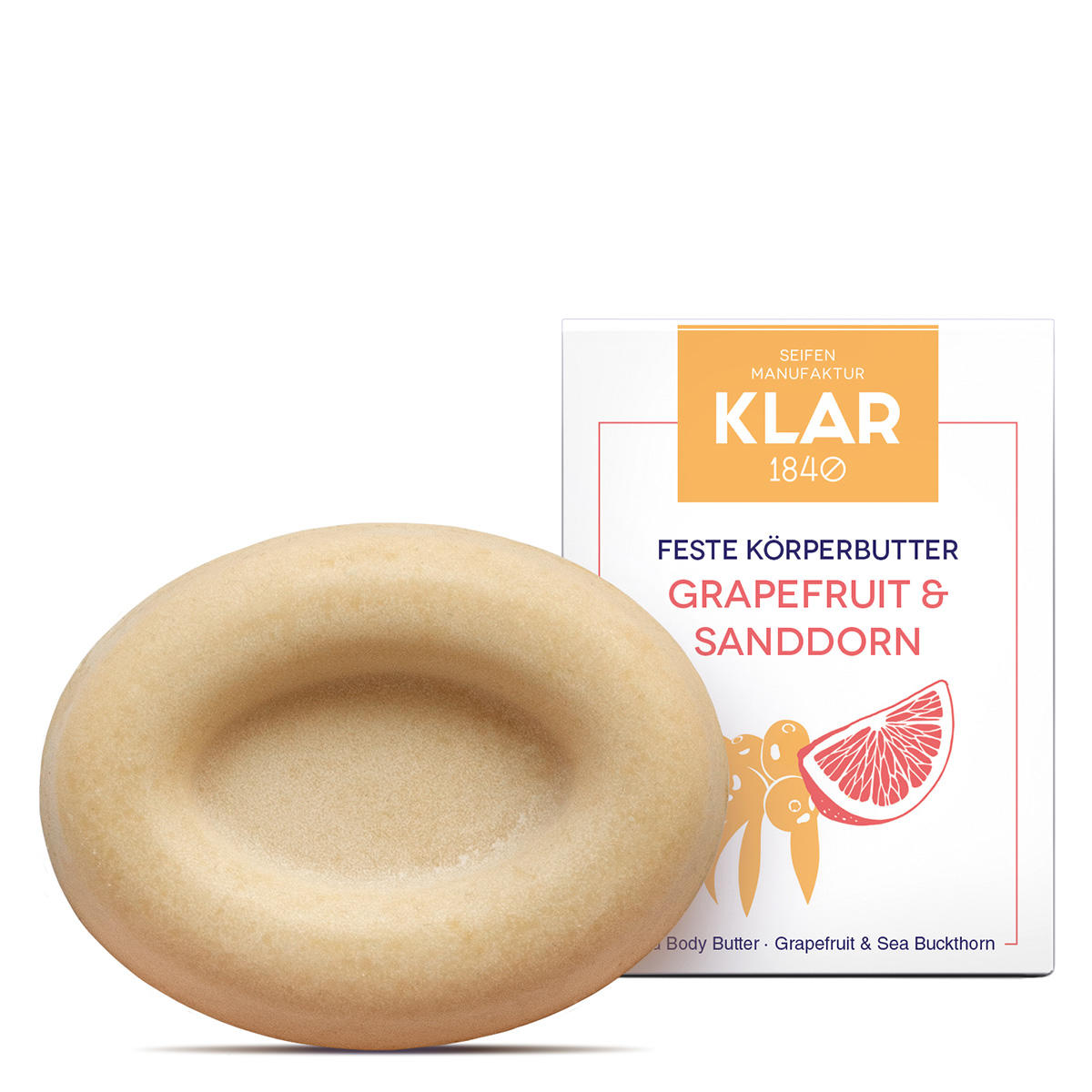 KLAR Feste Körperbutter Grapefruit & Sanddorn 60 g - 2