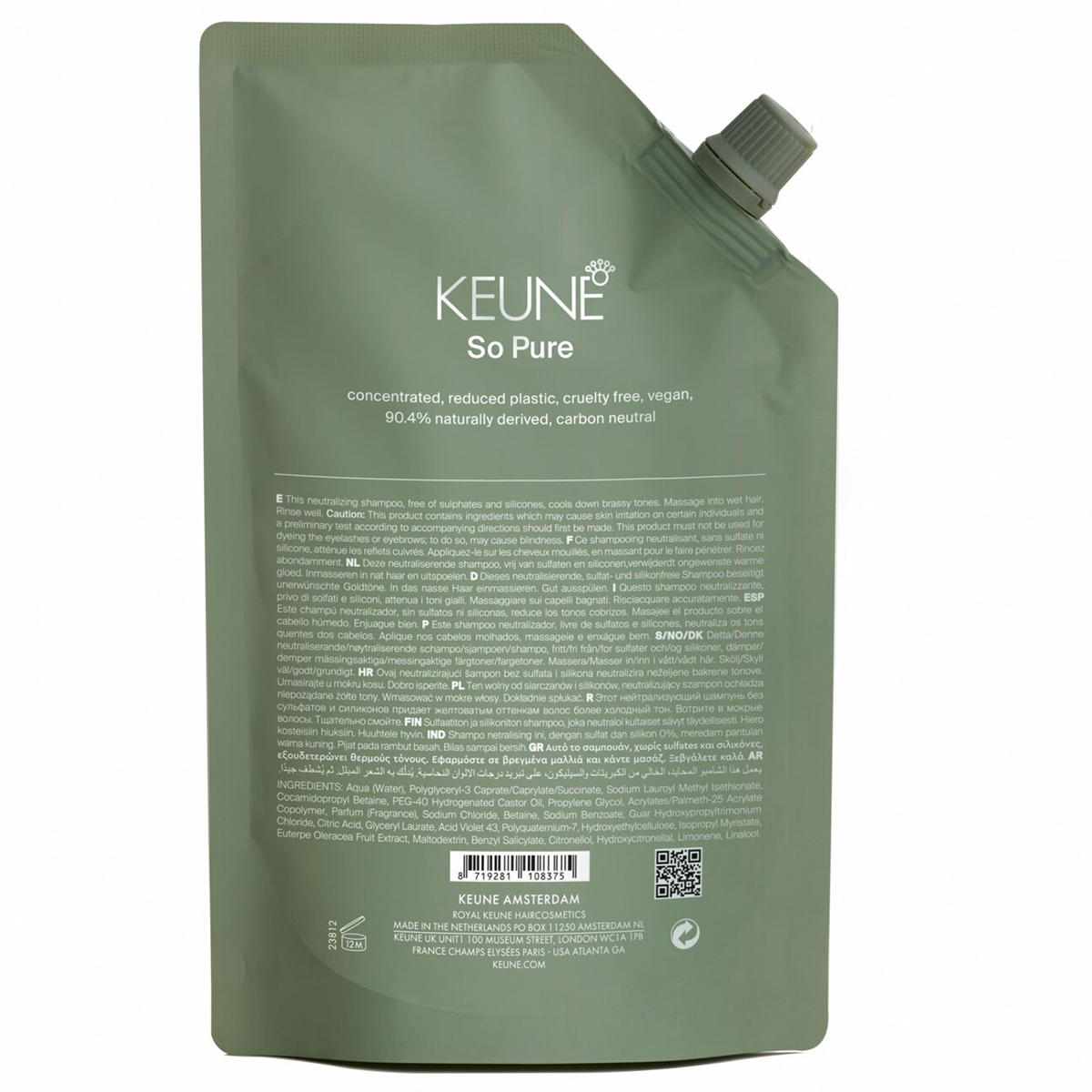 KEUNE SO PURE Pure Cool Shampoo Refill 400 ml - 2