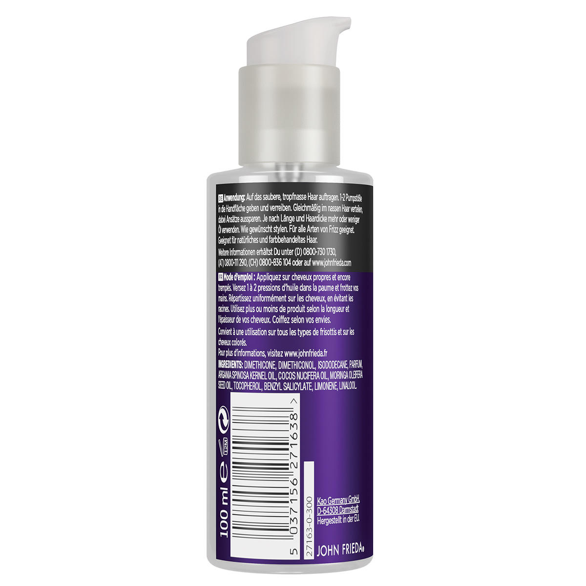 JOHN FRIEDA Frizz Ease Réparation Miracle Huile Tropicale 100 ml - 2