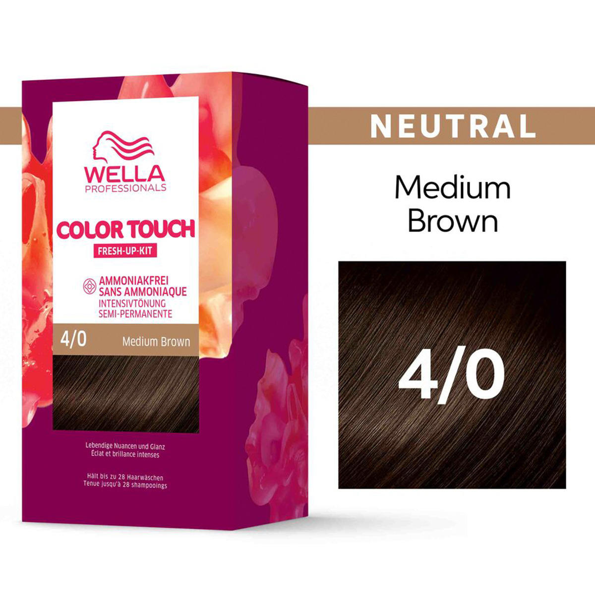 Wella Color Touch Fresh-Up-Kit 4/0 Marrone medio 130 ml - 2