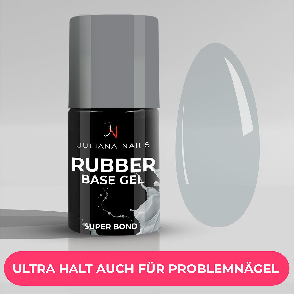 Juliana Nails Gel Lack - Rubber Base Gel - Clear 6 ml - 2