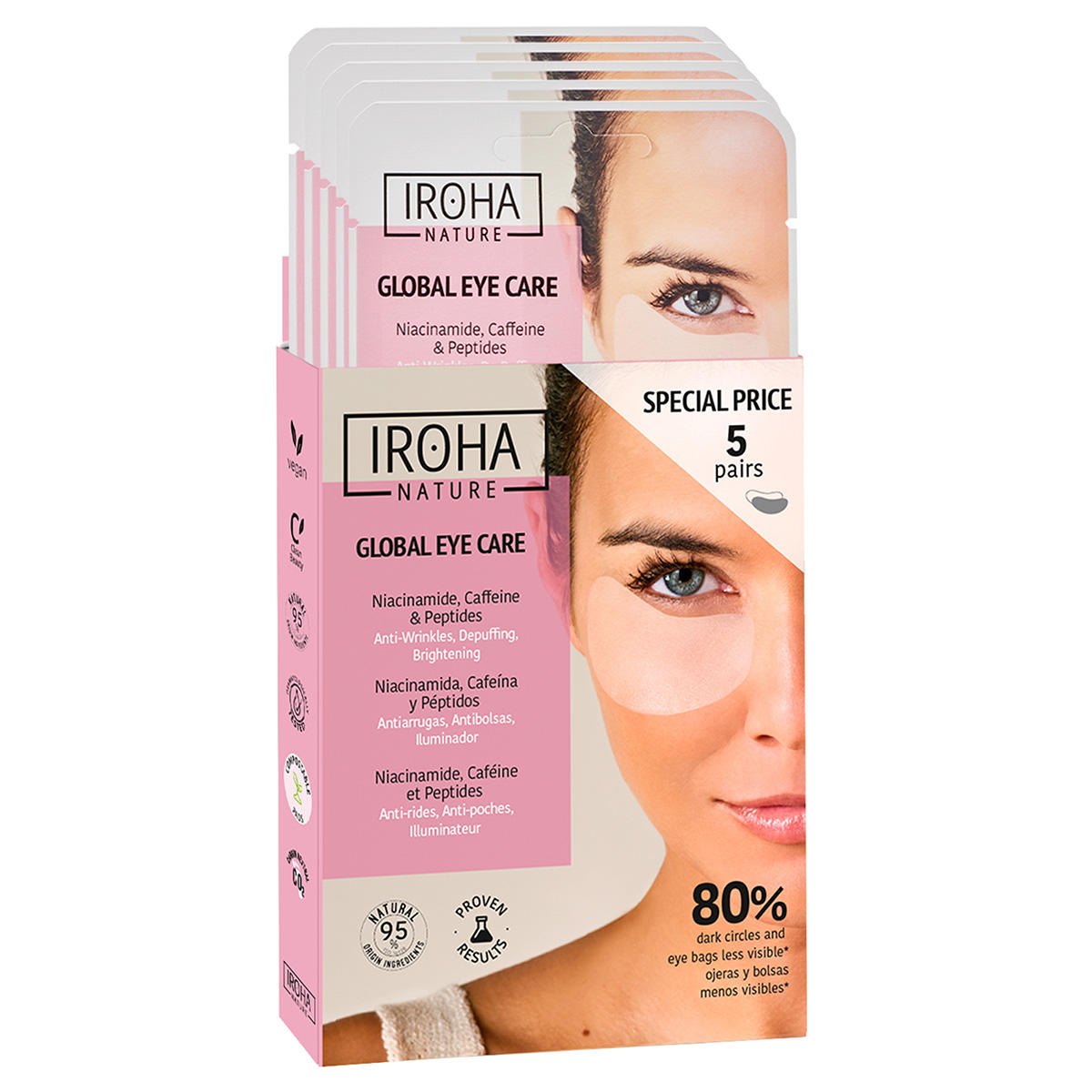 IROHA nature Global Eye Care Pads 5 Paar - 2